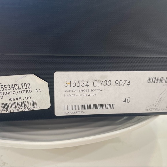 Saint Laurent Black and White Heels - Picture 6 of 7